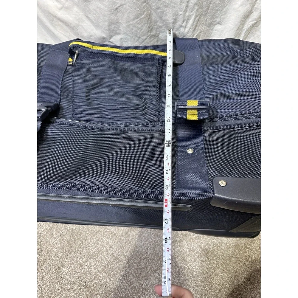 Polo Sport Ralph Lauren Large Rolling Duffle Bag Navy Yellow Wheeled Luggage